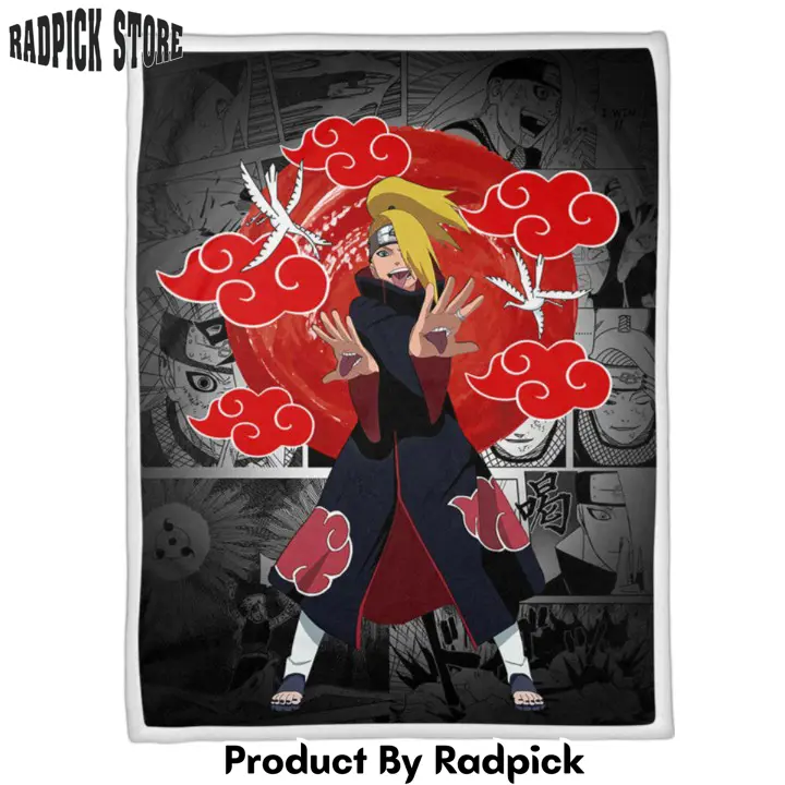 Deidara blanket custom akatsuki red sun mix manga  rp0151254